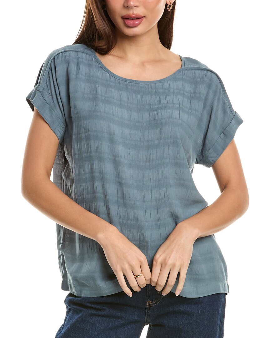 Bobeau womens Boxy Top, XL, Blue